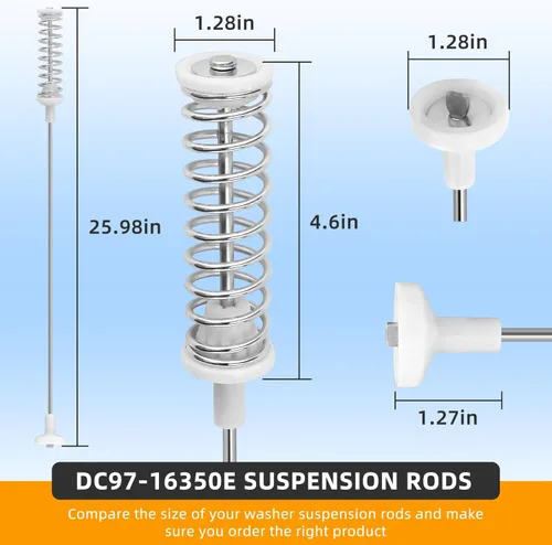 Miniatura 3 de UPGRADE WA50R5200AW/US, WA50R5400AV/US WA45H7000AW/A2 WA422PRHDWR/AA Varillas de suspensión para arandela Sam-sung WA45H7200AW WA45N3050AW Blanco