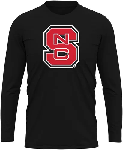 Miniatura 174 de Camisa deportiva de manga larga oficial de la NCAA Collegiate para hombre, colección negra con logotipo primario