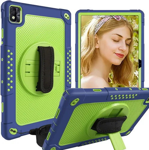 Miniatura 10 de Mignova - Funda para tablet TCL Tab Pro 5G, soporte giratorio integrado, correa de hombro, correa de mano, híbrida a prueba de golpes, para niños