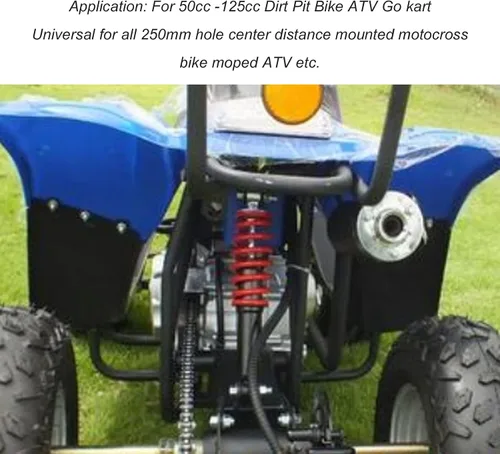 Miniatura 5 de Amortiguador de motocicleta de 9.843 in, 9.8 pulgadas, amortiguador de choque universal con resorte rojo, repuesto para Dirt Pit Bike ATV Go Kart