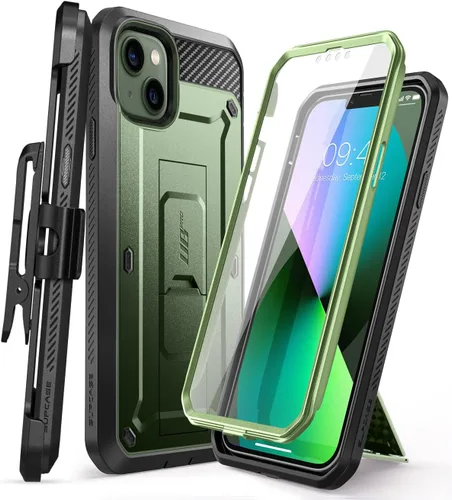 Miniatura 12 de SUPCASE Funda para iPhone 13 con soporte y clip para cinturón (Unicorn Beetle Pro), [protector de pantalla integrado]