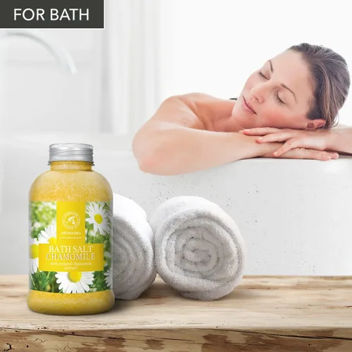 Miniatura 3 de Bath Sea Salt Manzanilla 21.16 oz (600g) – Sales de baño con extracto natural de manzanilla para baño – Baño relajante – Cuidado corporal