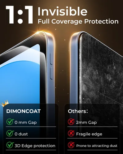 Miniatura 4 de DIMONCOAT Paquete de 2 protectores de pantalla para iPad A16 de 11 pulgadas 2025 / para iPad de 10.9 pulgadas 2022, vidrio templado con bandeja