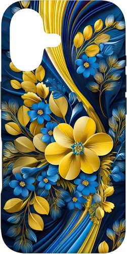 Miniatura 32 de Bandera de estilo floral de Ucrania para iPhone 11 Pro Max - Funda del orgullo ucraniano