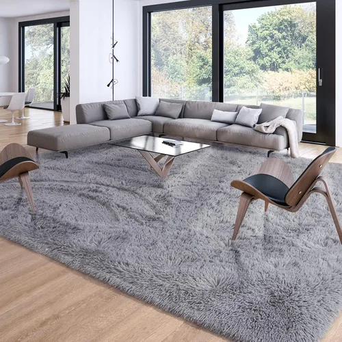 Miniatura 130 de Merelax Alfombra Moderna Suave y Esponjosa Shaggy para Dormitorio Sala de Estar Decoración de Sillas Pequeñas Alfombras Tapetes para Pies Piso, Verde