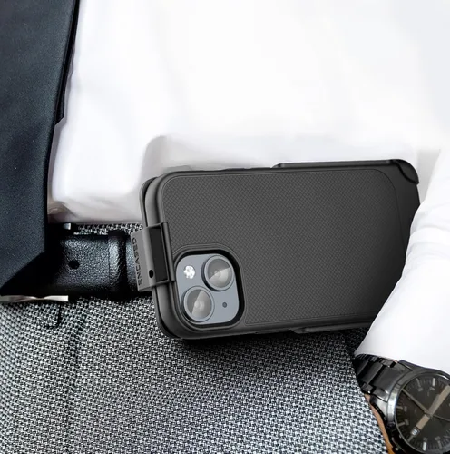 Miniatura 5 de Funda para cinturón Encased iPhone 11 con clip (Blindaje delgado) Funda de agarre delgada con cartuchera - Negro