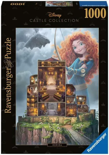 Ravensburger Disney Castle Collection: rompecabezas de 1000 piezas Mérida para adultos | Tecnología única Softclick | Imágenes vibrantes y sin
