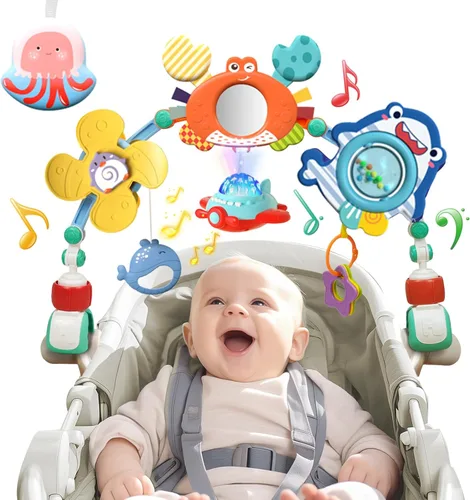 Arco musical para cochecito de bebé, juguetes de asiento de automóvil de viaje, accesorio para cuna de arco de juego, móvil para cuna, barra de arco