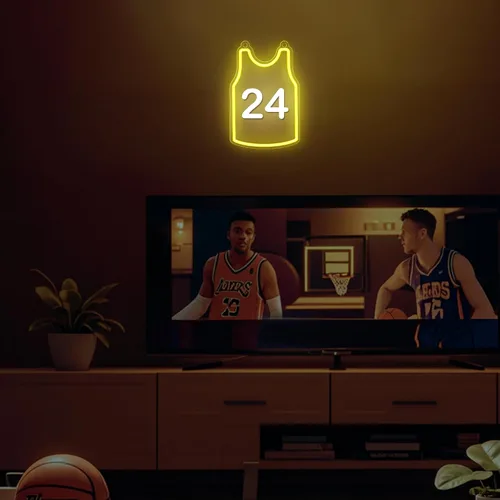 Miniatura 5 de Letrero de Número de Camiseta de Baloncesto Personalizado de Neón, Attivolife Luz de Club de Baloncesto para Pared de Habitación, Decoración LED
