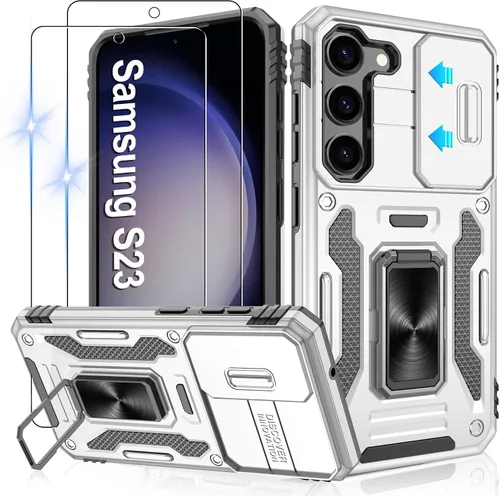 Miniatura 176 de Gritup para Samsung Galaxy S22 Funda con protectores de pantalla HD de 2 paquetes y cubierta deslizante para la cámara, protección contra caídas