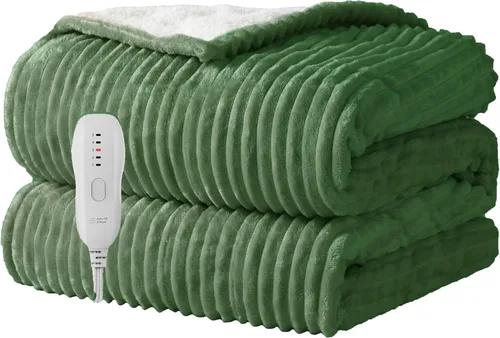 Miniatura 27 de Texciting Manta térmica eléctrica de 50 x 60 pulgadas, con 5 ajustes de calor, 3 horas de apagado automático, certificado ETL, lavable a máquina Rosa
