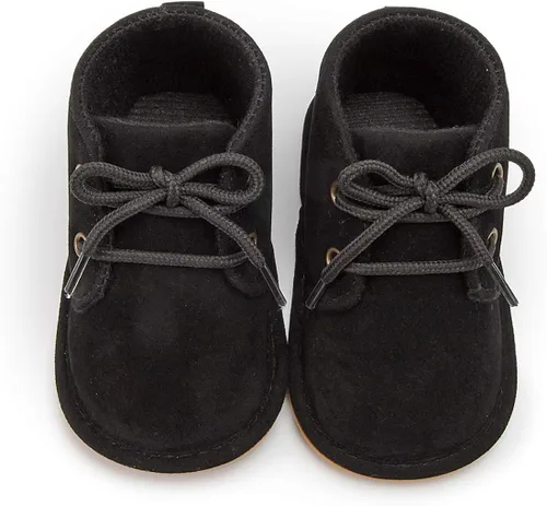 Miniatura 4 de HsdsBebe Zapatos Oxford de piel sintética suave con suela de goma antideslizante para niños y niñas, zapatos para caminar