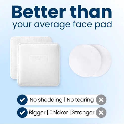 Miniatura 3 de Clean Skin Club Clean² Pads 2.0 [Nuevos y mejorados bordes] Almohadillas faciales garantizadas sin desprendimientos ni desgarros, capas triples