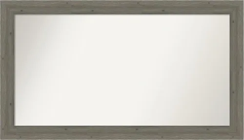 Miniatura 540 de Amanti Art Espejo de pared personalizado no biselado (24.5 x 24.5 pulgadas), marco gris marrón alta, varios tamaños personalizados, espejo de baño