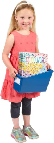 Miniatura 7 de Really Good Stuff Soporte duradero para libros y carpetas, paquete de 4, colección Cool & Calm Color, 5.5 x 12.5 x 7.5 pulgadas, organización