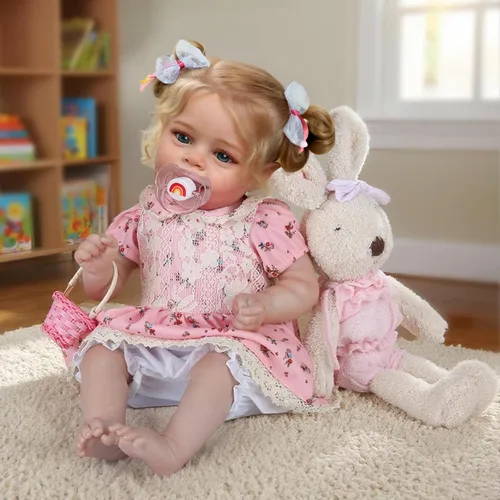 Miniatura 4 de CHAREX Muñeca realista Reborn Baby Girl – Muñeca realista hecha a mano de la vida real de 20 pulgadas, cuerpo con peso recién nacido, sensación