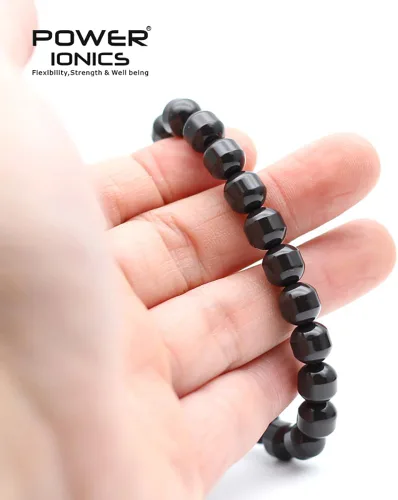 Miniatura 5 de Power Ionics Handmade Beaded Bracelets for Women and Men, Tourmaline, Eye of the Tiger, Obsidian, Lava Stone 8mm Beads and 3mm gold plated beads