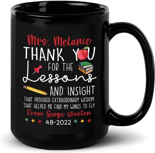 Miniatura 14 de Taza de café personalizada, regalos de agradecimiento al profesor para el mejor profesor, tazas de café con nombre personalizado para profesores
