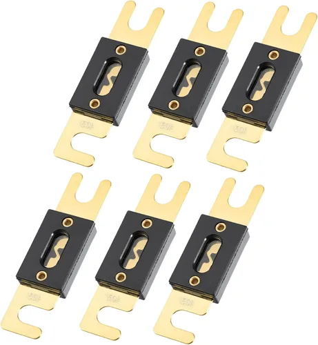 Miniatura 7 de X AUTOHAUX 6 unids 275A oro tono plateado ANL fusible universal para inversores coche vehículo camión audio