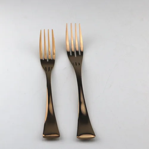 Miniatura 4 de Juego de cubiertos de acero inoxidable pulido de oro rosa, cuchillo de carne, tenedor, tenedor de ensalada, cuchara de postre, 24 piezas, servicio