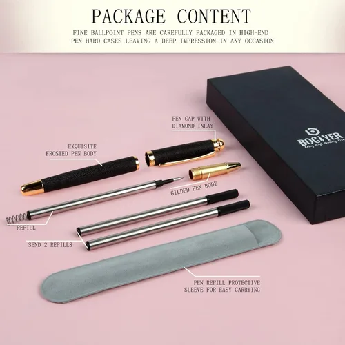 Miniatura 2 de Bolígrafos de tinta líquida Rollerball, el mejor set de regalo de bolígrafo de bola de lujo para hombres y mujeres, bolígrafo recargable de tinta