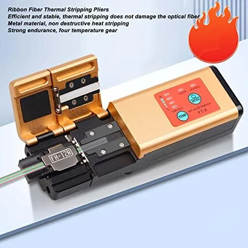 Miniatura 4 de Pelacables de fibra óptica, herramienta de separación térmica con 4 ajustes de temperatura, modos duales, calentamiento rápido, 1 a 12 núcleos