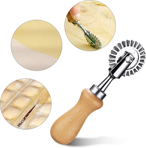 Miniatura 2 de Cortador de rueda de pastelería – Rueda cortadora de pasta – Rueda de corte de pizza para ravioles de masa para uso doméstico y cocina, 1.3 pulgadas
