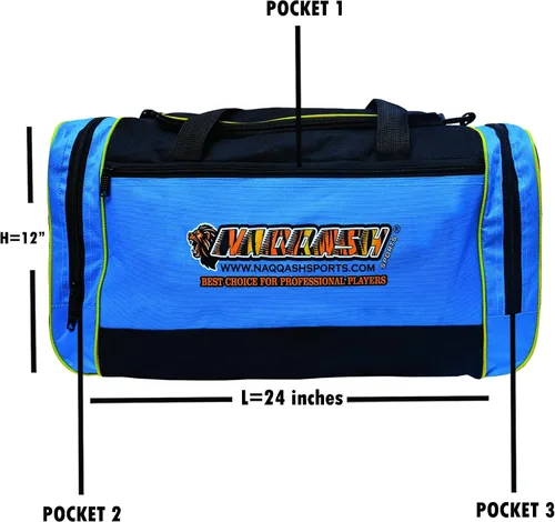 Miniatura 4 de Naqqash Sports Bolsa de béisbol y equipo con múltiples bolsillos para bate de béisbol para jóvenes, adultos y jugadores profesionales en poliéster