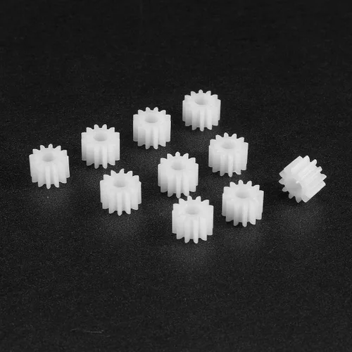 Miniatura 3 de uxcell 10 piezas de engranajes de plástico 12 dientes modelo 123A engranaje de reducción engranajes de gusano de plástico para RC coche robot motor