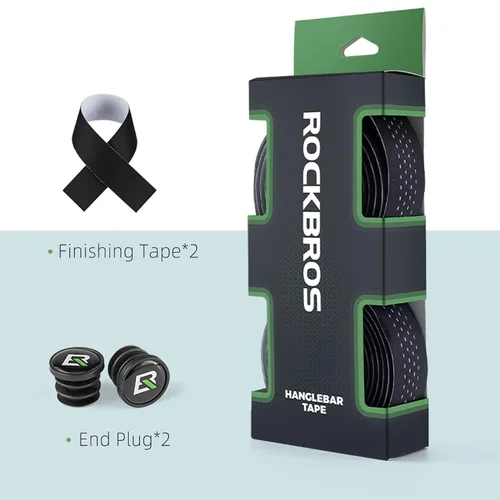 Miniatura 7 de ROCKBROS Cinta de manillar de bicicleta para bicicleta de carretera Cinta de agarre para manillar de bicicleta, cinta de agarre blanca Blanco
