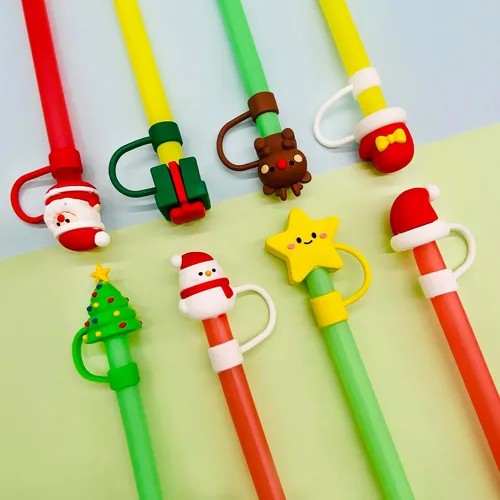 Miniatura 2 de Stanley Cup30 y 40 onzas, 8 cubiertas de popote de Navidad de 0.4 pulgadas para Stanley, accesorios para copas Stanley, a prueba de polvo