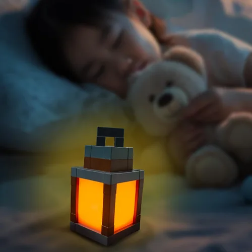 Miniatura 2 de Linterna Pixelada de Noche, Regalo de Navidad 2026, LED de 16 Colores, Linterna Colgante Cambiante de Minecraft - Luces de Noche Recargables