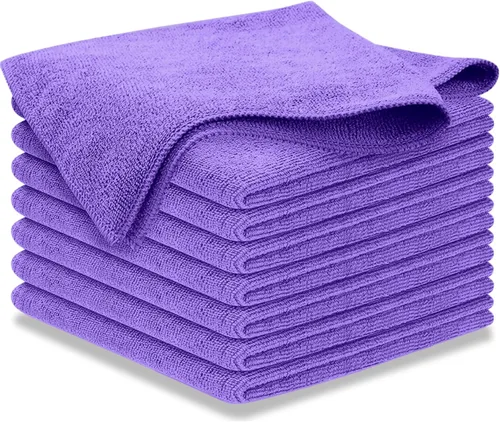 Miniatura 13 de USANOOKS Paño de limpieza de microfibra, 8 piezas de 12 x 11 pulgadas, alto rendimiento, 1200 lavados, toallas ultra absorbentes, tejido de suciedad
