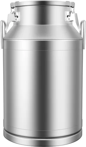 Miniatura 9 de Lata de leche de acero inoxidable de 60 litros y 16 galones, latas de transporte de jarabe de arce, barriles de transporte de leche, cubo de leche