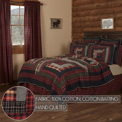 Miniatura 3 de VHC Brands Cumberland - Juego de accesorios de ropa de cama de algodón cambray, estilo rústico, prelavado, tamaño individual, color rojo chile