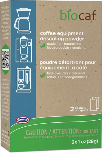 Urnex Máquina de café expreso Full Circle – 2 paquetes de un solo uso – Polvo descalcificador seguro en Keurig Delonghi Nespresso Ninja Hamilton