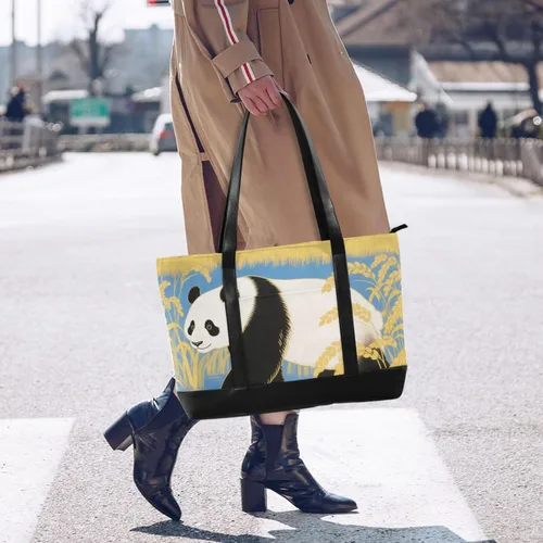 Miniatura 2 de Golden Crops Panda Portable laptop bag 14 inch with zipper carry on tote bag for work with diaper estuche para laptop 14 pulgadas