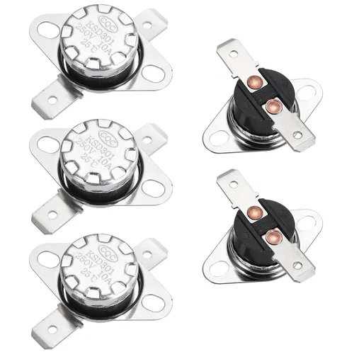 Miniatura 21 de uxcell KSD301 Termostato 32.0 °F/32 ° F 10 A Normalmente Cerrado N.C Ajuste Snap Disc Interruptor de temperatura para microondas, horno, cafeteras 2
