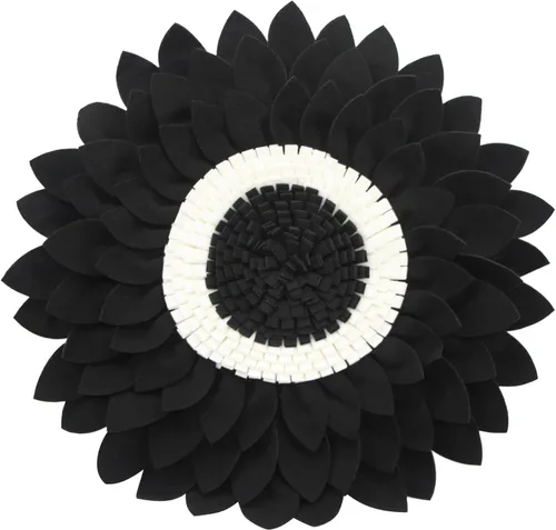Miniatura 29 de Almohada de flores – Almohadas decorativas de girasol – Almohada redonda de margaritas de flores 3D – Almohada redonda de acento de girasol – Soleado