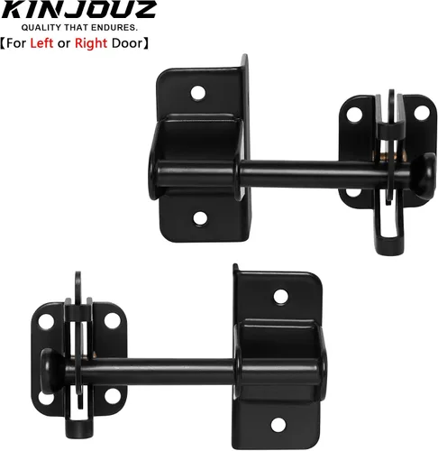 Miniatura 3 de Pestillo de puerta de autobloqueo para valla de madera, pestillo de valla de gravedad automática resistente para puerta de metal de madera, hardware