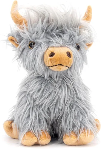 Miniatura 13 de Marysun Peluche de vaca de las Highlands para niños no apto para microondas marrón regalo para niñas y niños
