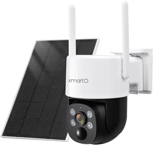 Miniatura 10 de XMARTO Cámara solar inalámbrica para exteriores, 4 PC QHD 4MP Sistema de cámara de seguridad PTZ inalámbrica con 4K 10CH expandible WiFi NVR, carga