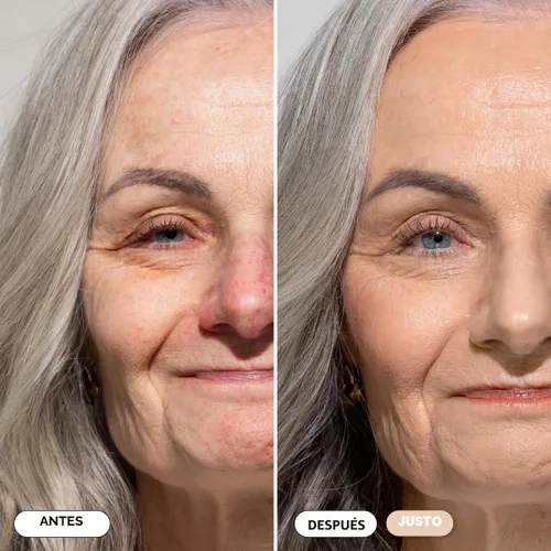 Miniatura 2 de Prime Prometics PrimeSkin CC+ Crema para mujeres maduras, base ligera de líquido a polvo, difumina los poros y cubre las manchas de la edad, sin