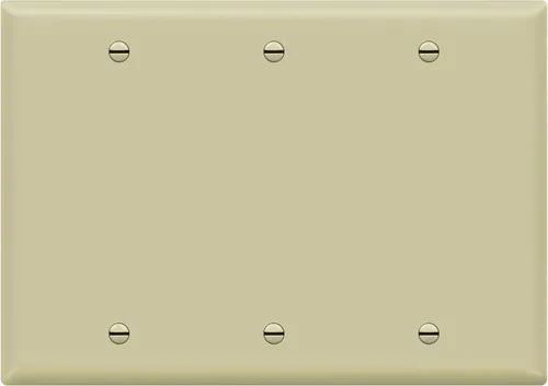 ENERLITES Placa de Pared para Dispositivo Ciego, Acabado Brillante, Tamaño 3-Gang 4.50" x 6.38", Policarbonato Termoplástico Irrompible, 8803-I,