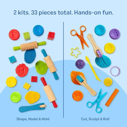 Miniatura 3 de Melissa & Doug Set de juego de arcilla - con herramientas de escultura y 8 botes de masa para modelar