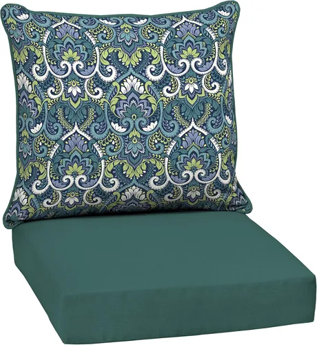Miniatura 23 de Arden Outdoor Deep Seat Cushion Set, 24 x 24 pulgadas, Cojín para patio resistente al clima, a la lluvia y a la decoloración para silla, sofá y sofá
