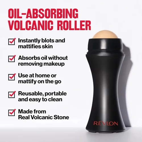 Miniatura 2 de Revlon - Rodillo volcánico absorbente de aceite, herramienta para el cuidado facial reutilizable, para utilizarla en casa o en cualquier lugar