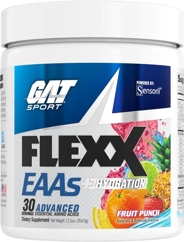 Miniatura 7 de GAT SPORT Flexx EAA + Hydration, aminoácidos esenciales avanzados, 30 porciones (Blue Razz)