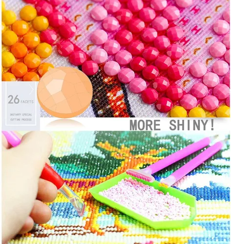 Miniatura 6 de Instarry Kits de pintura de diamantes 5D para adultos, taladro completo, estilo chino, pintura de paisaje, punto de cruz, decoración de pared
