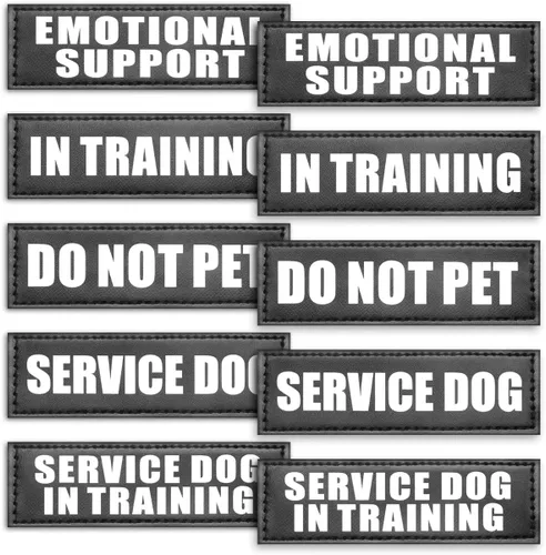Miniatura 8 de WINSEE Parches reflectantes para perros de servicio en parche de entrenamiento para chaleco de servicio para arnés para perro (paquete de 7, S)